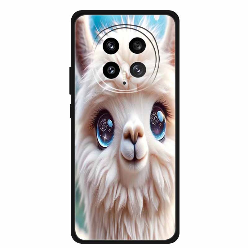 Mobile Phone Protective Case For Honor Magic8 5G Floral Painted Soft Black Silicone Back Cover For Honor Magic 8 2025 Case Funda