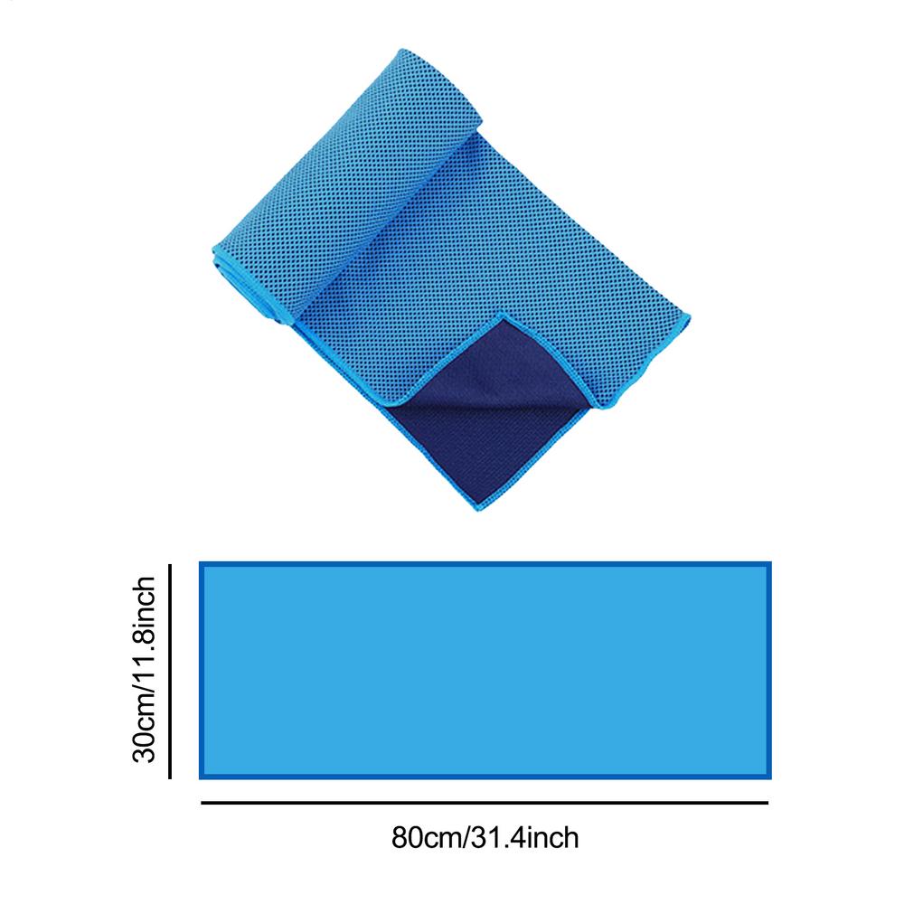 Ice Towel Cooling Towel Portable Circular Silicone Wrapped Cold Towel Cold Sports Towel For Gym Beach Yoga Sports Travel