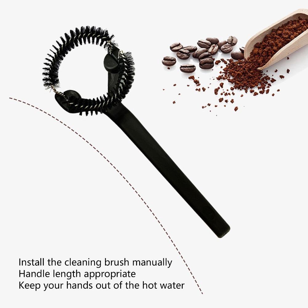 Plastic Handle Coffee Machine Cleaning Brush Detachable Grouphead Brush  Coffee Grinder Cleaning 51mm