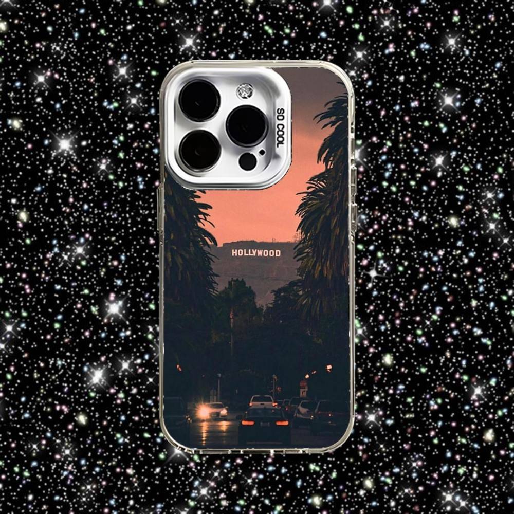 Travel Los Angeles California Phone Case For iPhone 16,15,14,13,12,11,Pro,XS,Max,Plus,Mini,SE White Candy Matte Shockproof Cover