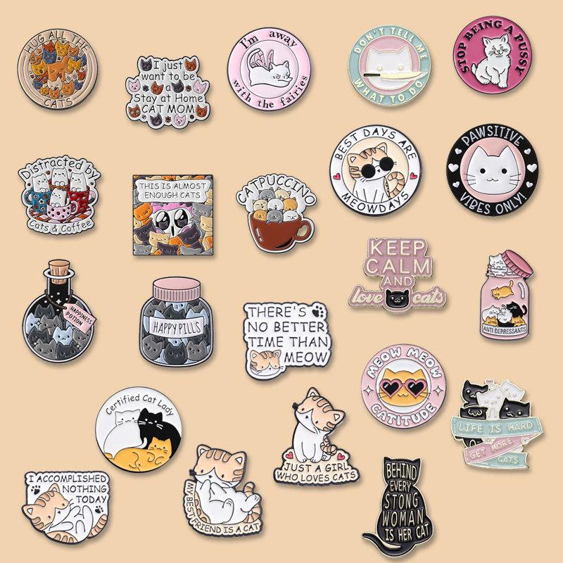 Adorable Kitten Enamel Lapel Pin - Cat Lover Collection