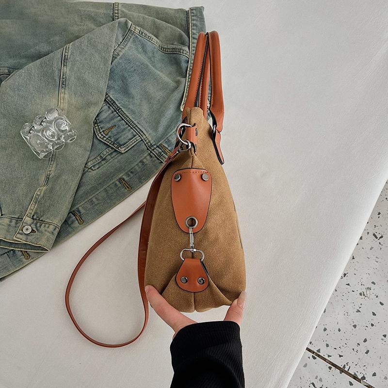 Cloth bag, large capacity bag, crossbody bag, women's zipper handbag, tote bag, shoulder bag, women's commuting bag