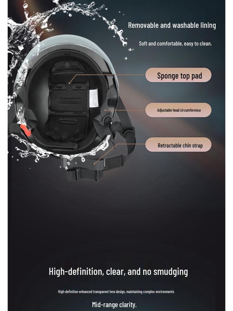 Certified Smiley Face Helmet for Electric Scooter - Summer Sun Protection