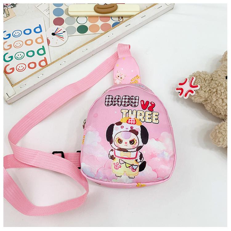 Baby Printed Three Children Shoulder Bag Outdoor Cartoon Crossbody Bag Chest