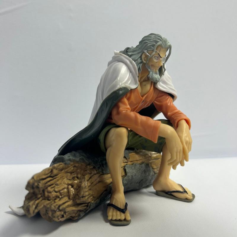 ONE PIECE sitting Raleigh primary color sitting Raleigh figure animation King of Navigation Roger model statue gift