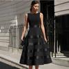 2026 Womens Sleeveless Layered A-Line Maxi Dress With High Waist Cinched Detail