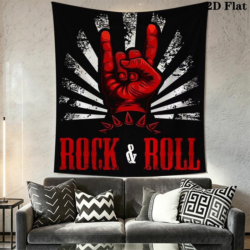 Retro rock & roll Pattern Home Decor Tapestry, Wall Hanging, Decorative RV Wall Cloth.ZGT0914206