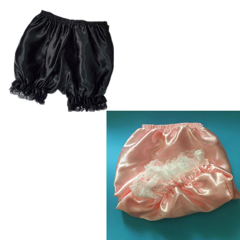 Soft Girl Lace-Trim Puffy Lantern Shorts - Summer Base Layer Pumpkin Pants