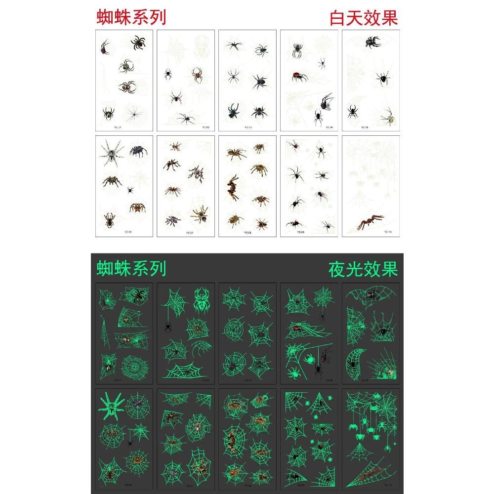 5/10Sheets Luminous Tattoo Anime Stickers Toy Children Body Art Temporary Fake Tattoos Waterproof Cartoon Unicorn Animal Mermaid