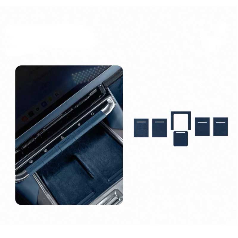 For Zeekr 9X 2025 2026 Suede Buttons Decorative Stickers Under Screen Interior Styling Modified Accessories