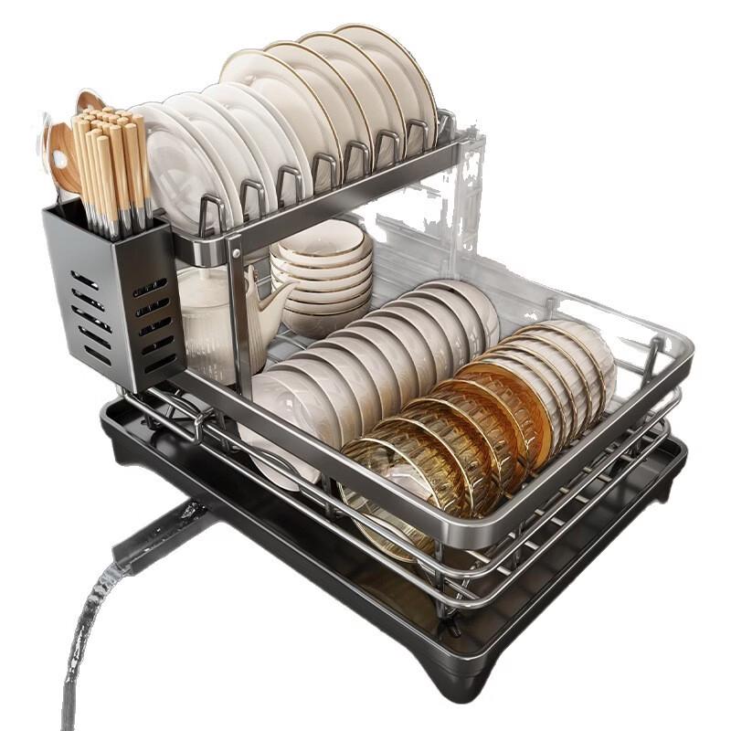 Nordic Foldable Solid Stainless Steel Dish Drying Rack