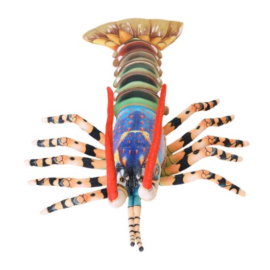 Realistic Australian Crayfish Plush Toy 3D Lobster Stuffed Animal Pillow Soft Hugging Cushion for Kids Adults