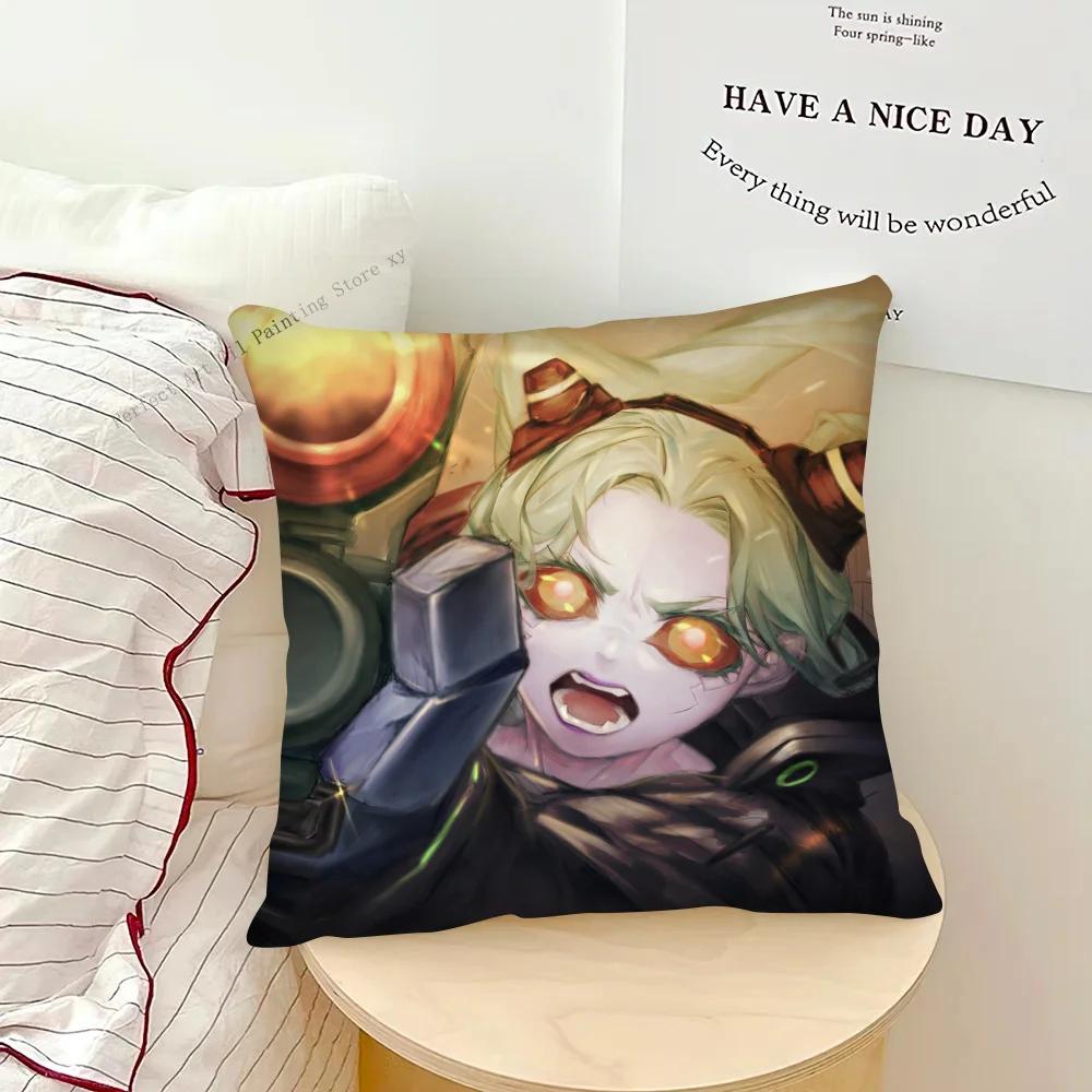 Cyberpunk Edgerunners Anime Rebecca Pillow Case Fashion Square Pillowcase Bedroom Sofa Room Ins Decoration Leisure Cushion Cover