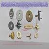 Leather Bag Hardware Repair Kit with Oval Twist Lock In Gold, Silver, Black, and Green Bronze Finishes