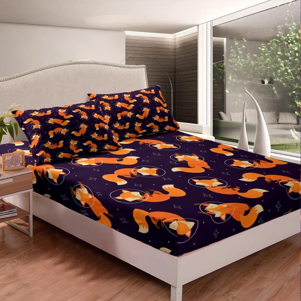 Color Mattress Three-Piece Digital Printing Couple Rainbow Bedspread Modern Cute Bedding Set