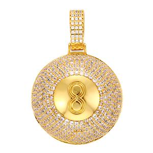 Xs High Quality Gold Plated Hop Mens Pendant Iced Out Cz Stone Men Hop Jewelry Dropsping Necklace Iced Out Ball Charm