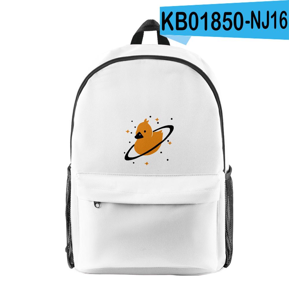 Cartoon Youthful Quackity Student School Bags Notebook Backpacks 3D Printed Oxford Waterproof Boys/Girls Funny Travel Bags
