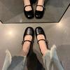 Grape mother autumn new inner height increase flat shoes women's fashion square head silver single shoes Korean version soft sole not tired women