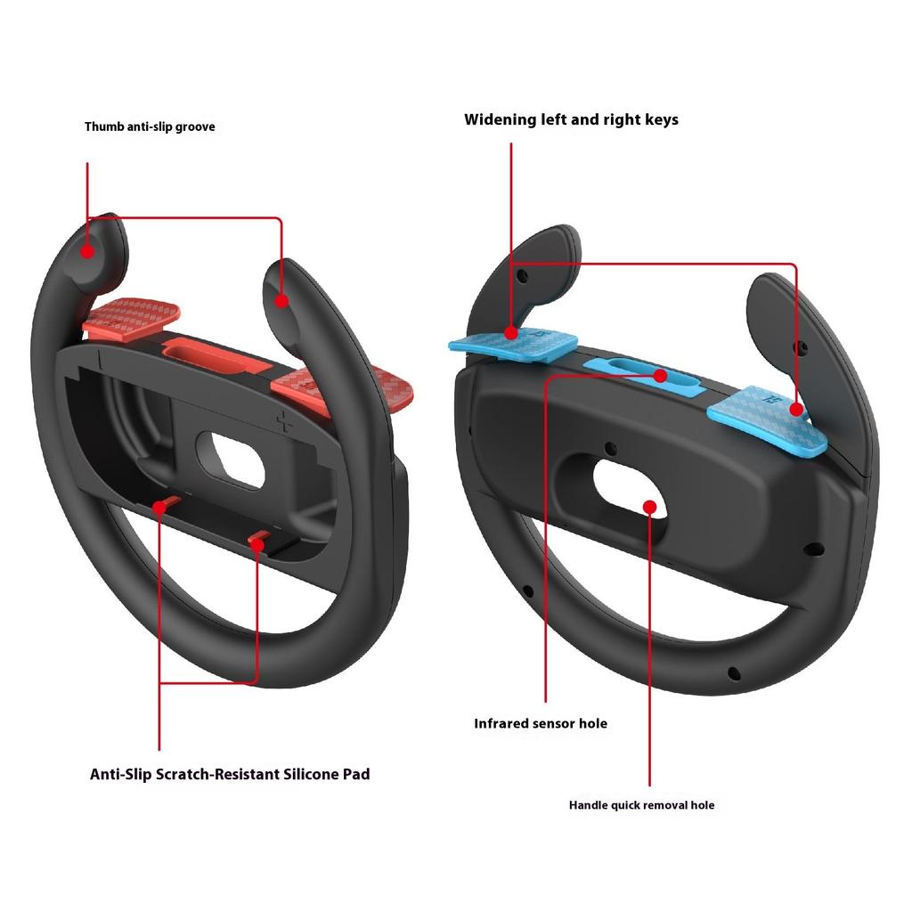 PGTECH GP-362 2Pcs For Nintendo Switch 2 Controller Racing Game Steering Wheel Left and Right Joy-Con Wheel Bracket