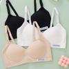 Soutien-gorge push-up sans armature style coréen pour filles - Respirant, fin, parfait pour les collégiennes et lycéennes avec une petite poitrine ou une poitrine plate.