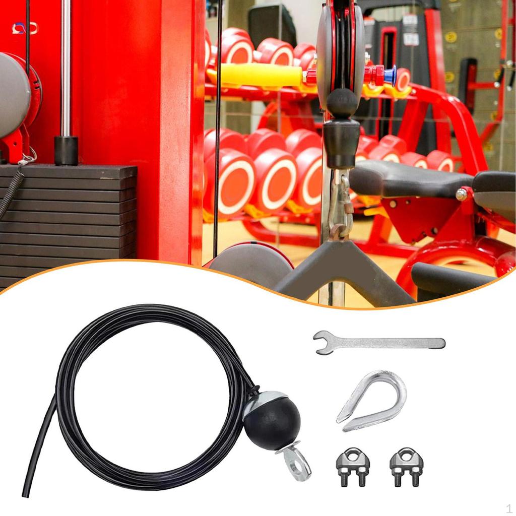 גלגלת כושר כבל פלדה לציוד ביתי בקוטר 6 מ"מ תרגילי כוח ו