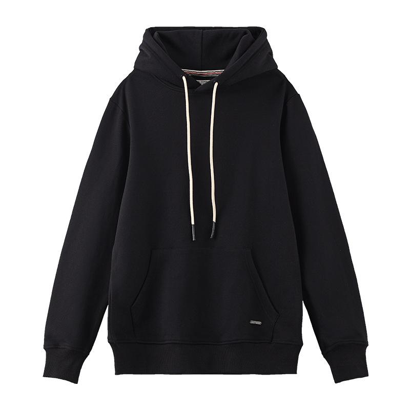 360G G Heavy Hooded Japanese Simple Style Korean Version Navy Blue Men's Sweatshirt