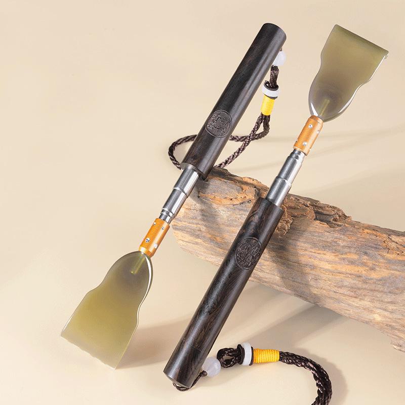 Portable Wooden & Stainless Steel Retractable Itch Scratcher