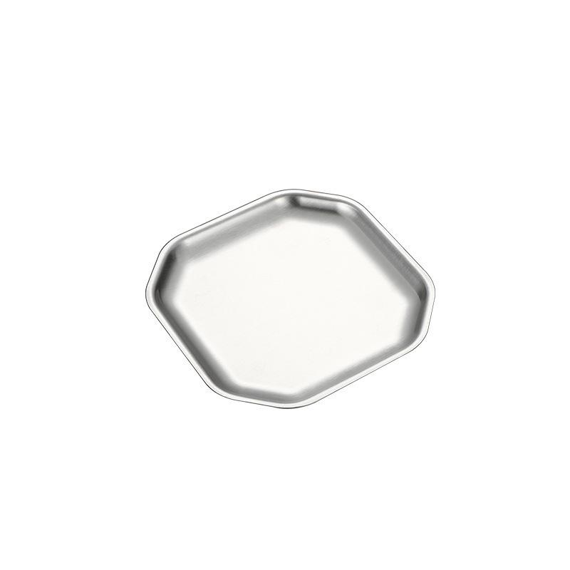 304 Stainless Steel Brushed Gold Octagonal Korean Kimchi & Snack Dish