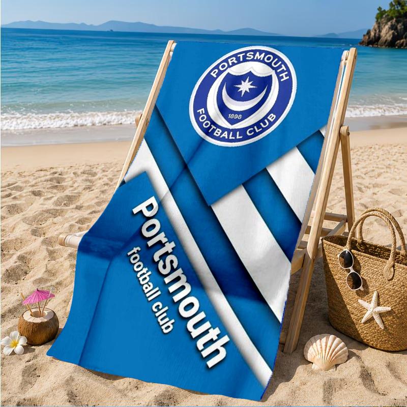 Asciugamano da Spiaggia in Microfibra con Stemma FC Ports, Morbido e Assorbente, Asciugatura Rapida, Ideale per Viaggi Estivi, Essenziale per la Spiaggia, Piscina