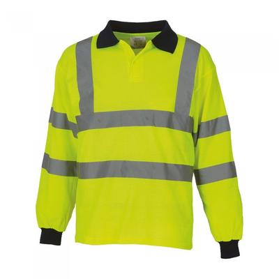 Unisex Adult Long-Sleeved Hi-Vis Polo Shirt