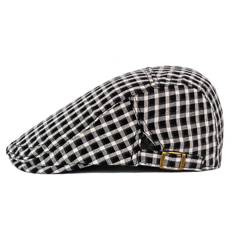 Plaid Beret Women's Lightweight Spring Summer Men's Forward Cap Outdoor Sunshade Cap Gatsby Painters Hat