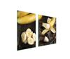 GLASPLATTE und SCHNEIDEBRETT 100x52 BANANE