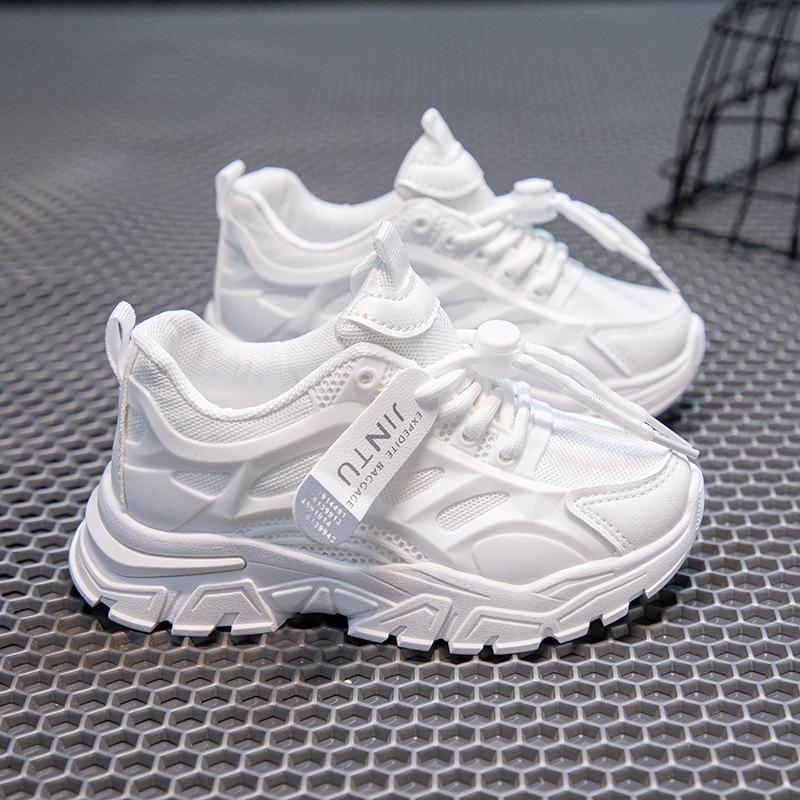 Dětské prodyšné síťové boty pro rok 2024 – univerzální sportovní tenisky pro volný čas pro chlapce a dívky, jarní a podzimní kolekce