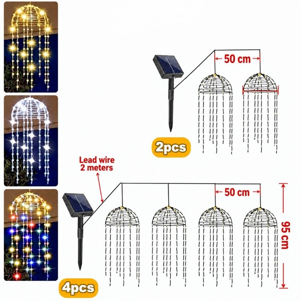 2/4 Jellyfish Solar Jellyfish Lights Waterproof String Lights Creative Fairy Lights Wedding Decor