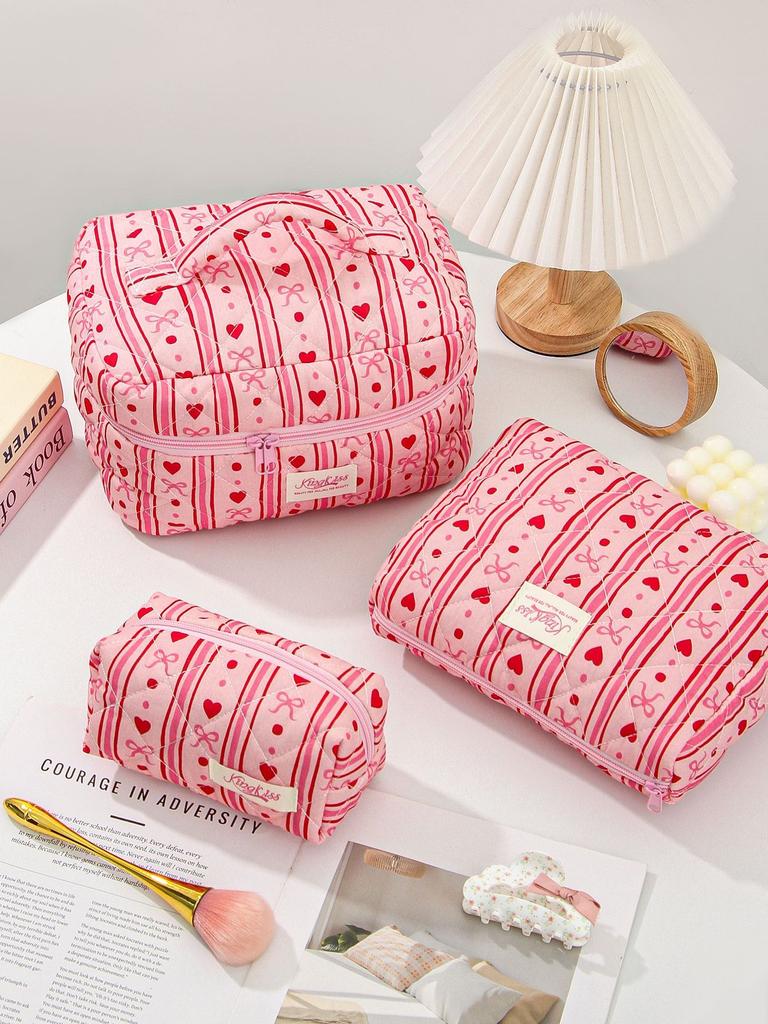 Simple Fresh Makeup Bag Large Capacity Multifunctional Cosmetic Storage Bag Portable Travel Toiletry Pouch for Cosmetics Brushes Toiletries Daily Use