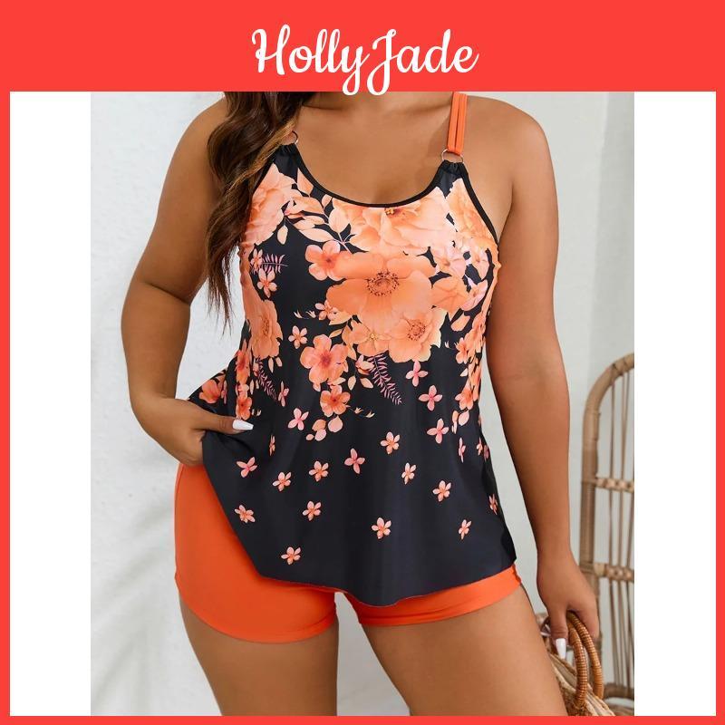 Size Large Plus 2025 Tankini Swimsuit Women Printed Swimwear Female Bathers Bathing Swimming Swim Suit Beachwear