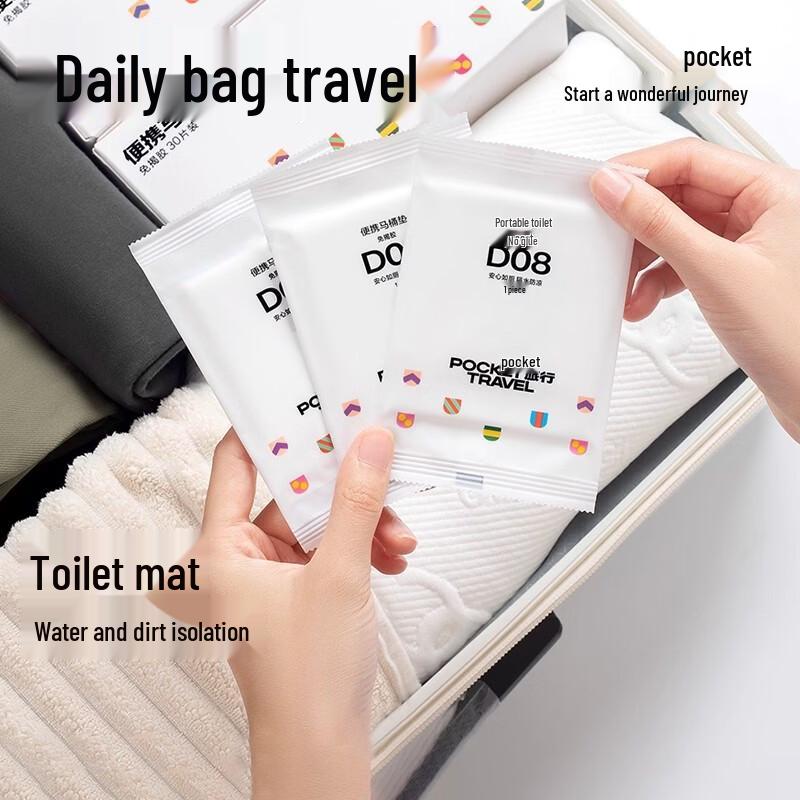 Portable Disposable Waterproof Toilet Seat Covers (10-Pack)