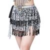 Trajes de danza del vientre para mujer, borlas de lentejuelas, pañuelos de cadera con cuentas, cadenas de cintura, vestidos de baile