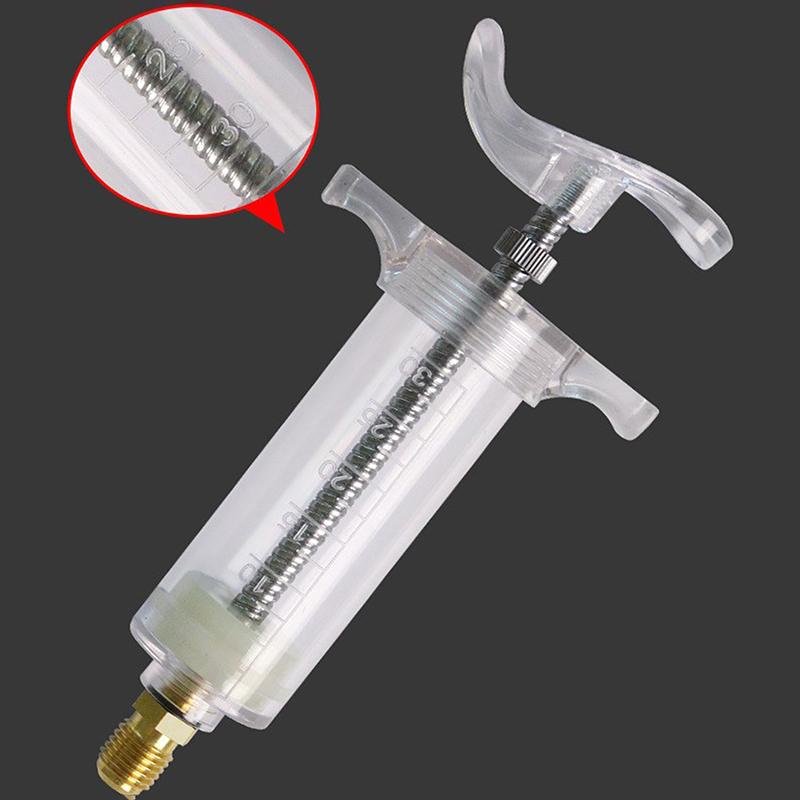 Car A/C Oil/Dye Injector 30Ml 1Oz With Low Side Quick Coupler Adapter 1/4 Air Conditioning Automotive Oiler Injection Syringe