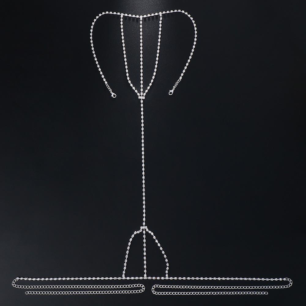 "Evropské a americké štrasové bikini řetízek do pasu"