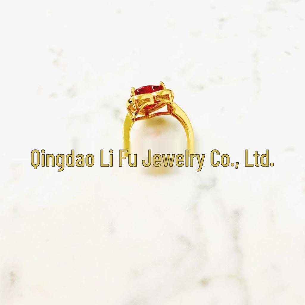 Elegant Heart-Shaped Ruby Ring: Vintage European and American Style for Women