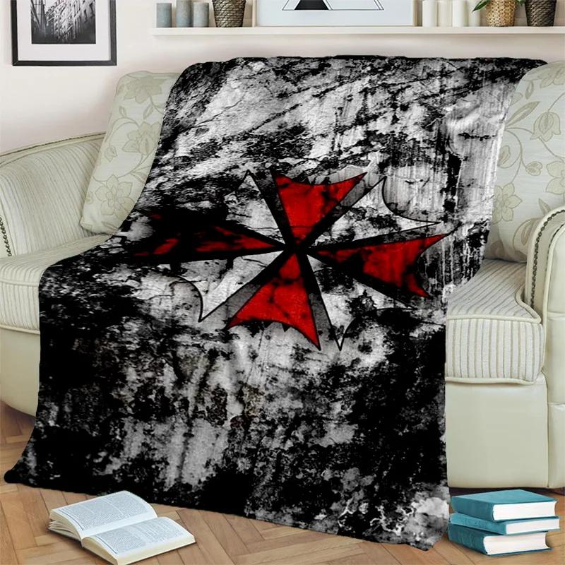 Pătură pentru jocuri 3D R-Resident Evil pentru jocuri, pătură moale pentru acasă, dormitor, pat, canapea, picnic, călătorie, birou, odihnă, pătură pentru copii