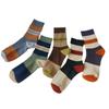 Socks Men'S Color Matching Double-Needle Medium Tube Socks Thickened Thermal Cotton Socks Trend Sweat-Absorbing Men'S Socks Zhuji