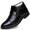 Winter Men's Cotton Shoes Genuine Leather Wool Velvet Thickened Warm Casual High-top Dad Cotton Leather Shoes