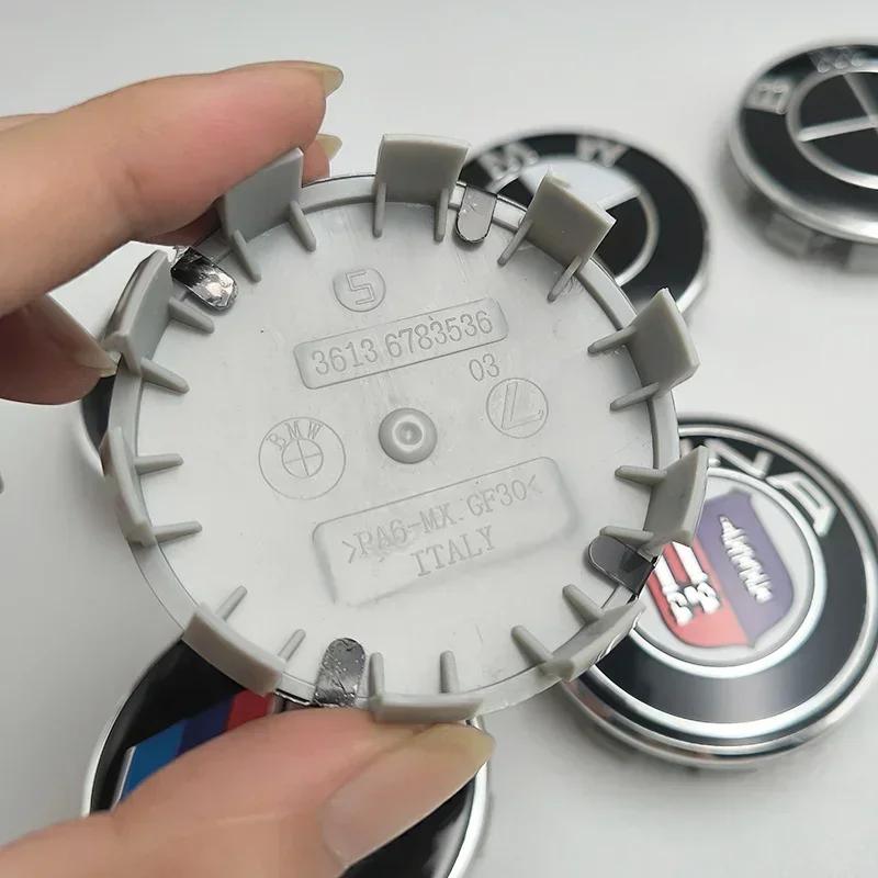 4 Τεμάχια 68mm Κάλυμμα Κέντρου Τροχού BMW είναι κατάλληλο για BMW E46 E39 E60 E90 E53 E36 E30 E87 F10 F30 X1 X3 x5 X6 x7 ανταλλακτικά αυτοκινήτου.