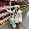 Down cotton clothes winter new loose women looking thin small simple warm short coat tide