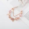 Pan's Rose Gold European Style Princess Crown Heart Pendant Bracelet for Women - DIY Customizable Series.