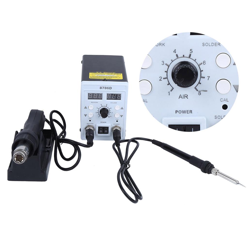 Hot Air Desoldering Station 2in1 Digital Display Induction Switch Handle