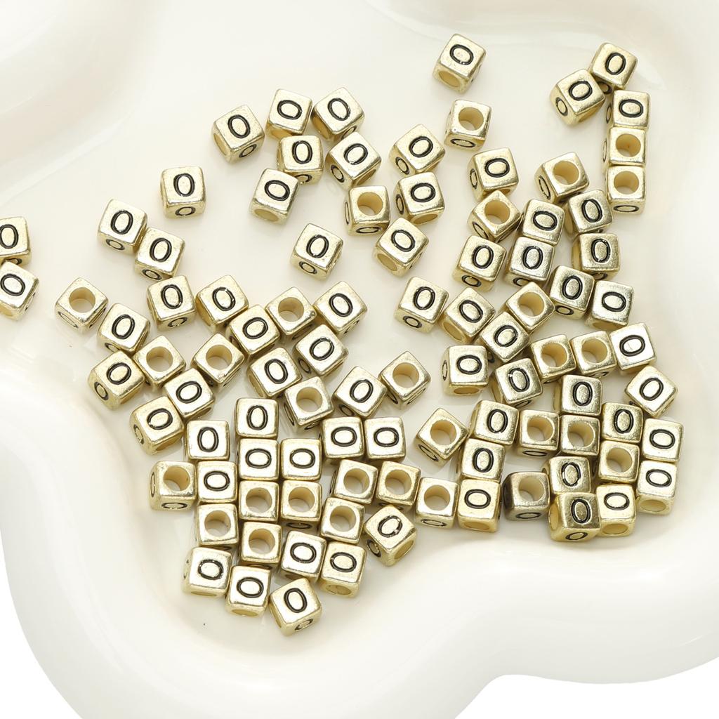 Mărgele Handmade Mărgele Acrilice Alfabet Mărgele Pătrate Mărgele Plate Mărgele Rotunde Handmade DIY Accesorii Bijuterii Mărgele Distanțiere Brățară Mărgele Înșirate Manual