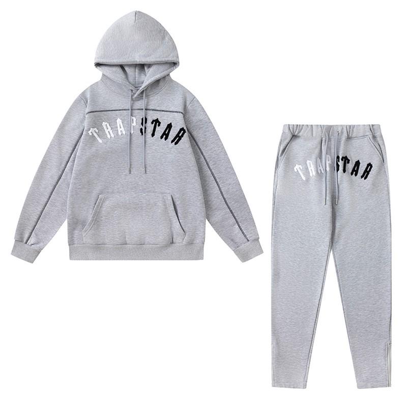 Ensemble Décontracté Hoodie Rouge/Noir Tête de Tigre Brodé Homme & Couple Trapstar Européen & Américain avec Pantalon Long
